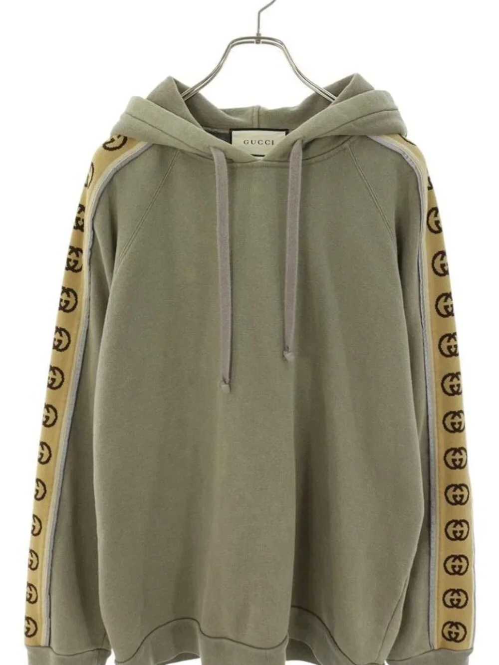 Gucci Cotton Jersey Sleeve Logo Pullover Hoodie XL